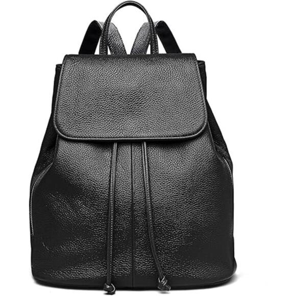 Leather Backpack Purse for Women: Casual Genuine Leather Handbags for Travel - Picture 7 of 7